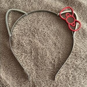 HELLO KITTY Headband with Red Bow